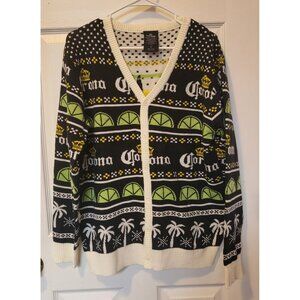 Corona Holiday Cardigan Sweater Size Medium Feliz Navidad Long-Sleeve NWOT